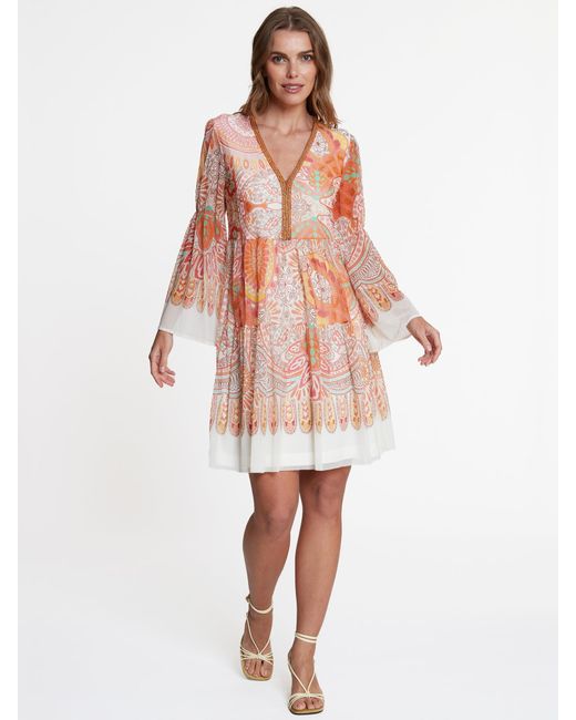Ana Alcazar Orange Kleid Welby