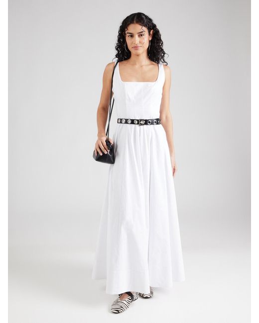 Staud White Kleid Wells