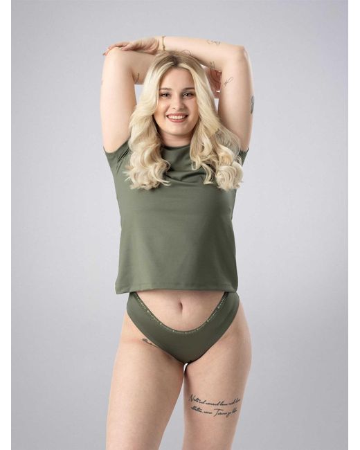 LEAFLETIC Green Slip Mid Rise Brief