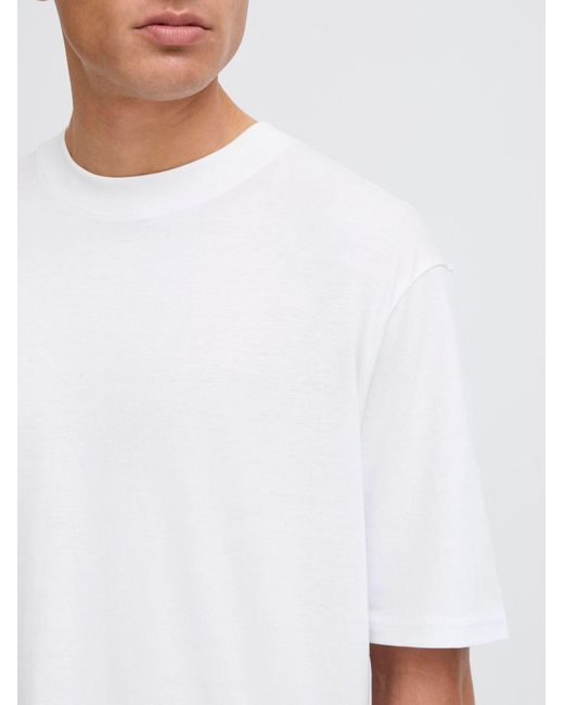Solid Rundhalsshirt Sdbilop in White für Herren