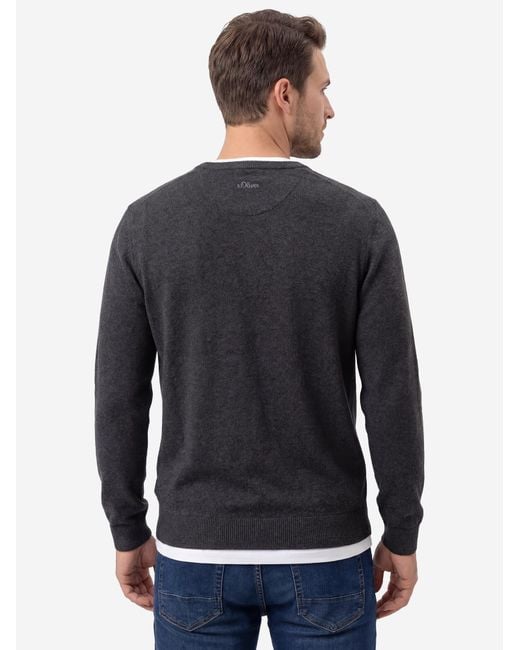 S.oliver Oliver Pullover Basic in Black für Herren