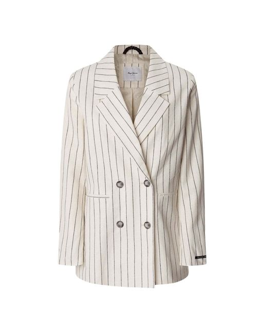 Pepe Jeans White Blazer 'Hannah'
