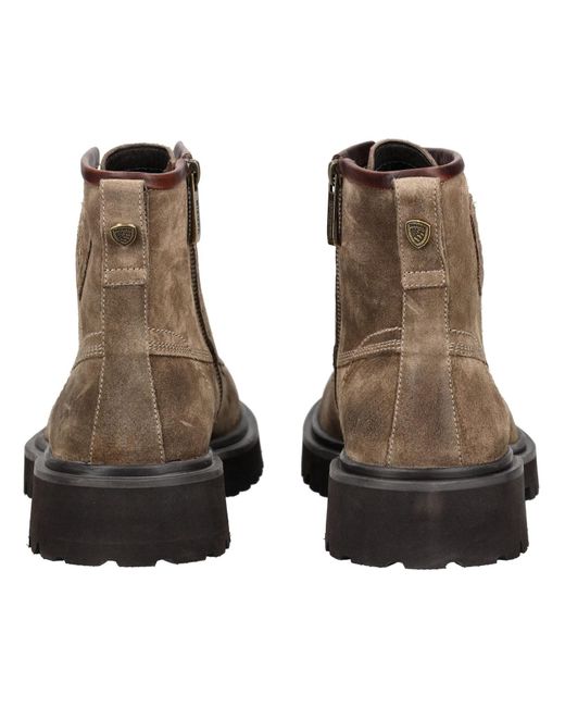 Blauer Schnürstiefel in Brown für Herren