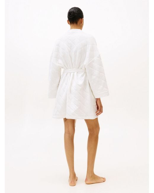 Tommy Hilfiger White Bademantel Essential