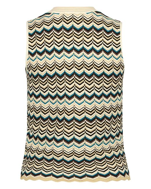 Zero Black Strick-Top Mit Muster