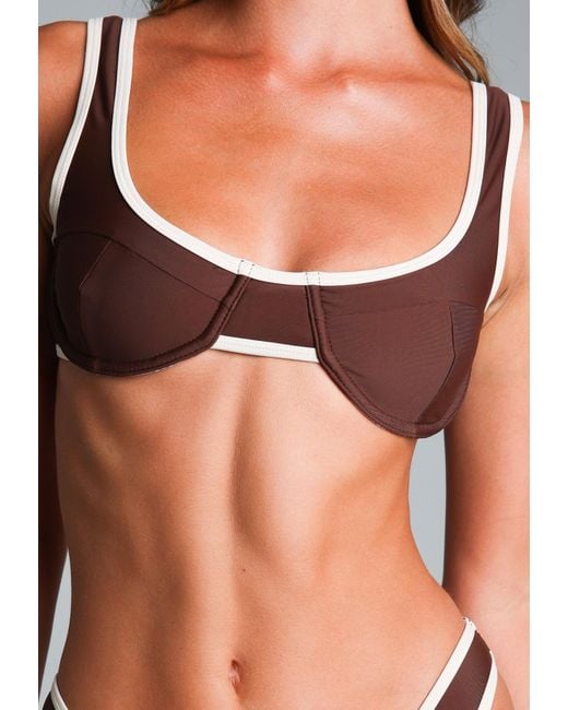 Moda Minx Brown Bikinitop