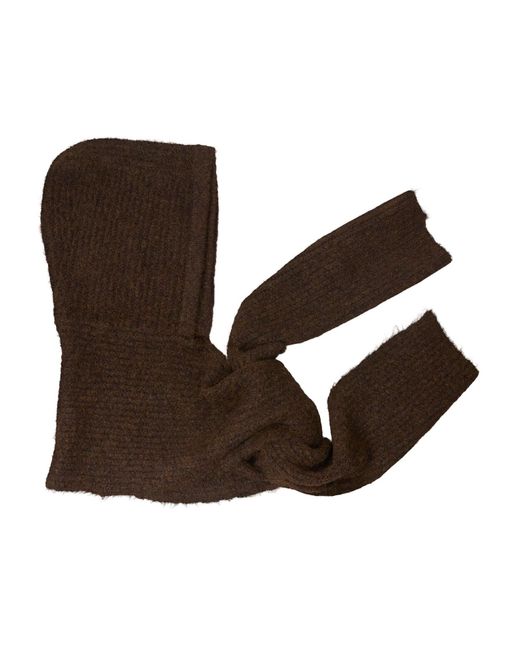 Object Brown Balaclava Mit Schal