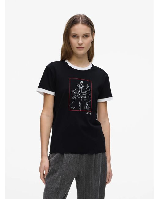 Karl Lagerfeld Black T-Shirt Le Ballet