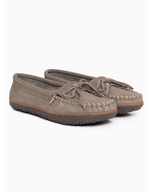 Minnetonka Gray Mokassin Kilty