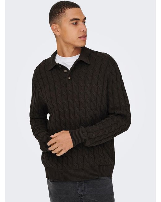 Only & Sons Pullover Kicker in Black für Herren