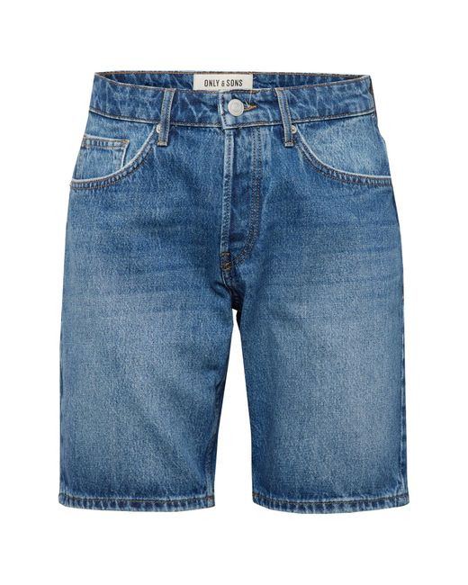 Only & Sons Shorts 'edge' in Blue für Herren