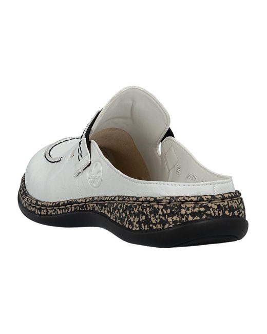 Rieker White Clogs Basic