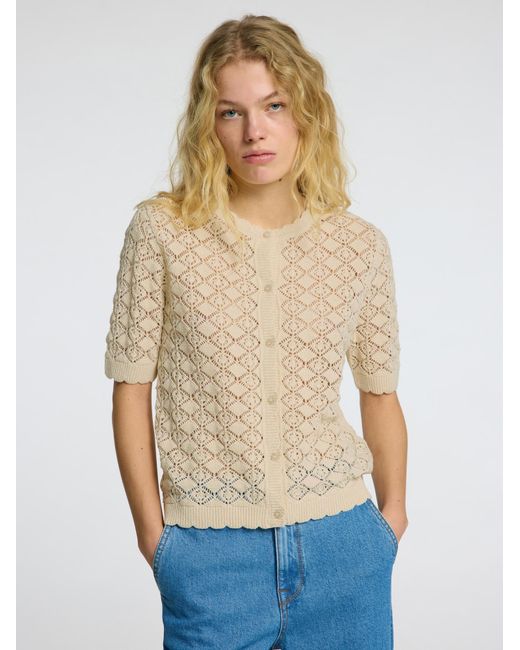 SELECTED Natural Strickjacke Slfsofia