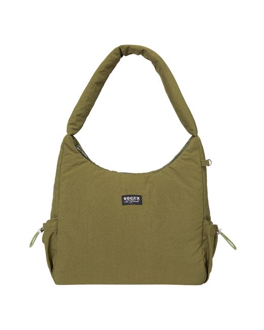SOCCX Green Leichte, Wattierte Schultertasche