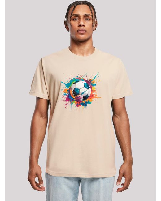 F4NT4STIC T-Shirt Bunte Fußball Grafik in Multicolor für Herren