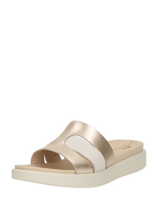 Ecco White Pantolette 'Flowt'