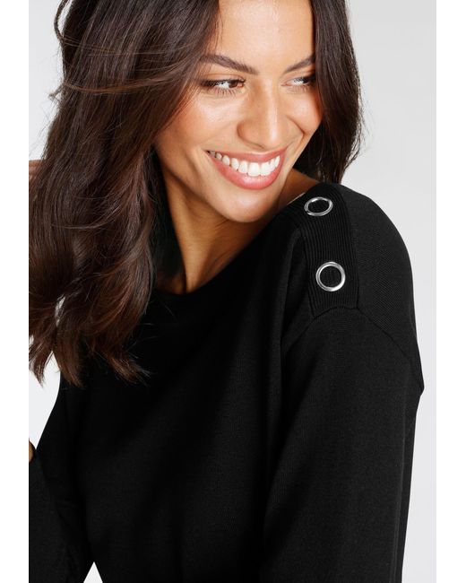 Laura Scott Black Pullover