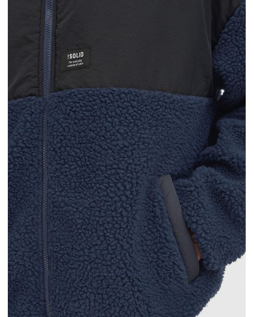 Solid Fleecejacke Mark in Blue für Herren