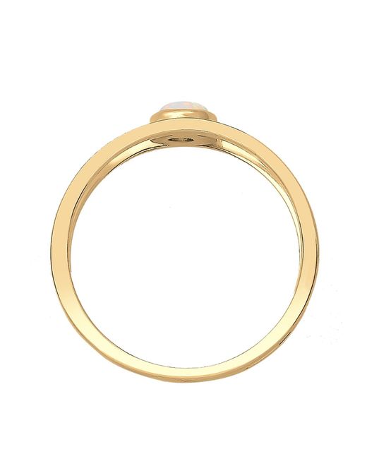 Elli Jewelry Metallic Ring Opal