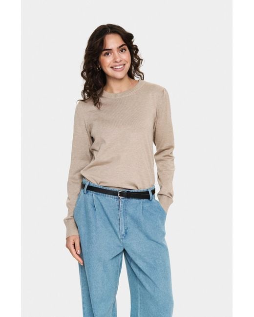 Saint Tropez Natural Pullover 'Mila'