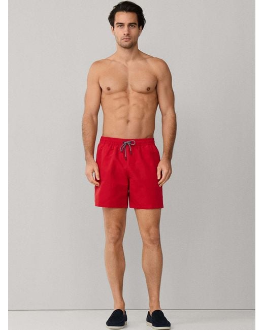 Hackett Badeshorts Icon Solid in Red für Herren