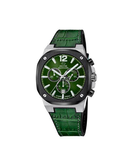 Jaguar Analoguhr Chronograph Rondcarre in Green für Herren