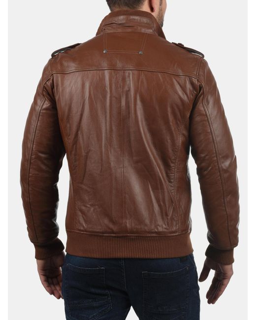 Solid Lederjacke Camash in Brown für Herren
