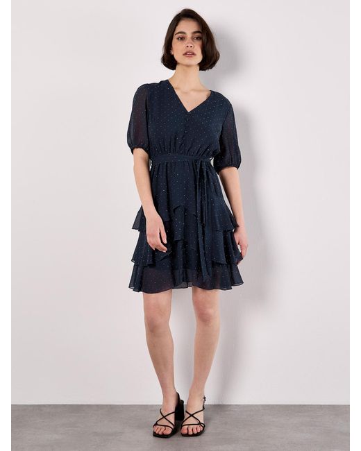 Apricot Blue Kleid