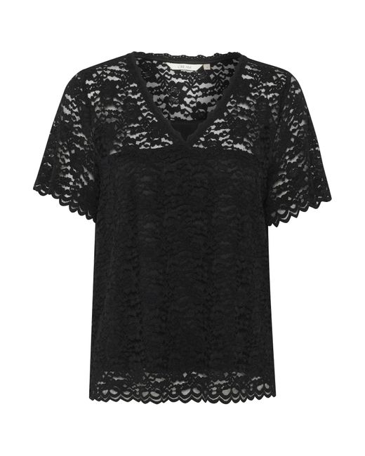 Cream Black Bluse 'Fika'