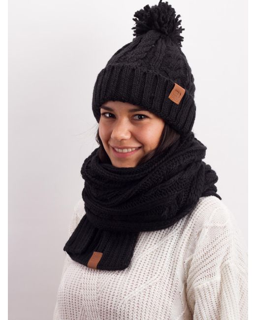 Manufaktur13 Black Mütze Rough Knit