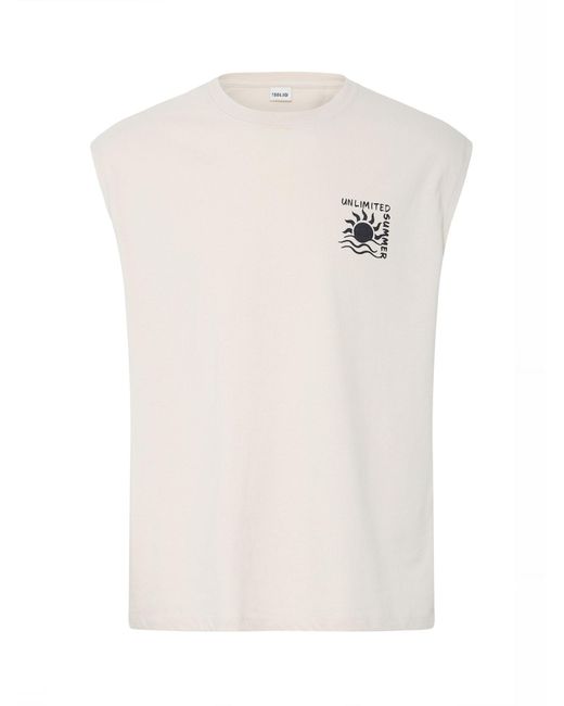 Solid Rundhalsshirt Sdolav in White für Herren