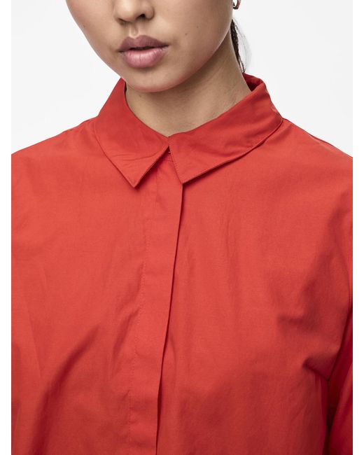 Pieces Red Bluse 'Pcmiley'