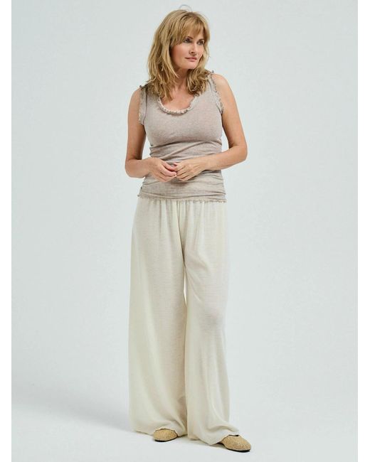 Seamless Basic Gray Top Flounce