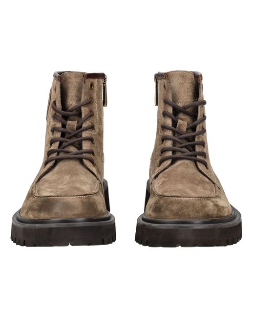 Blauer Schnürstiefel in Brown für Herren
