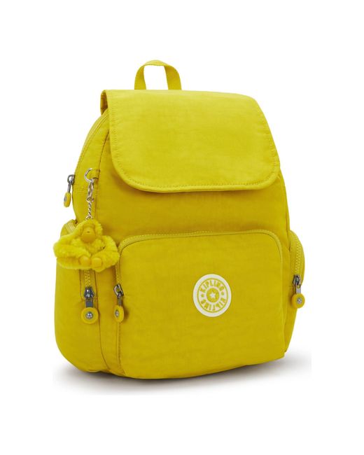Kipling Yellow Rucksack City Zip S