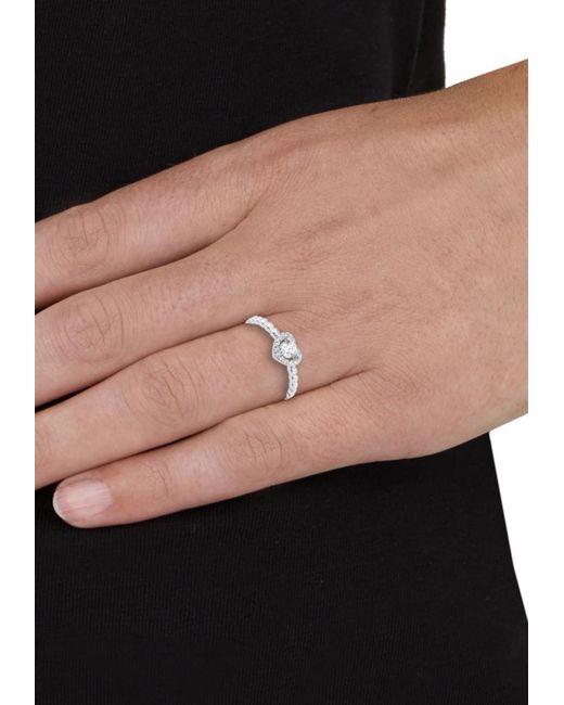 Amor White Ring Herz