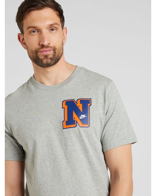 Nike T-shirt 'club' in Gray für Herren