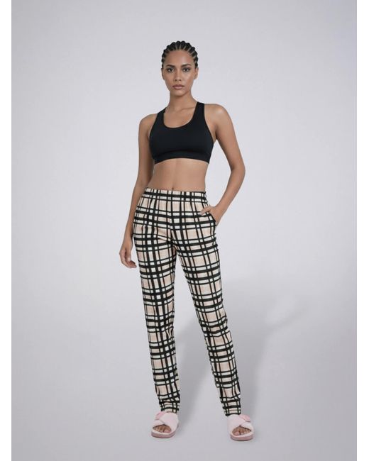LEAFLETIC Black Pyjamahose