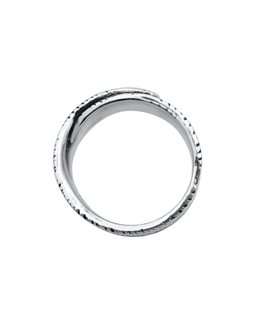 Kuzzoi Ring Feder in Metallic für Herren