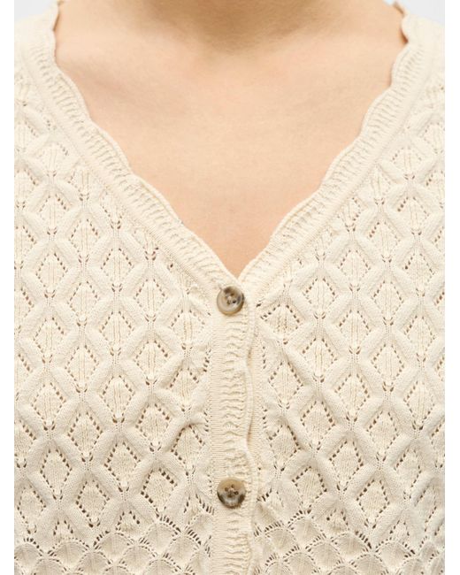 Object Natural Strickjacke Objnoa