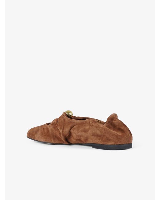 GISÉL MOIRÉ Brown Ballerinas