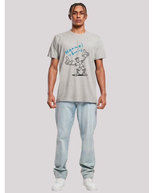 F4NT4STIC Shirt Fido Dido Points Normal Is Boring in Gray für Herren