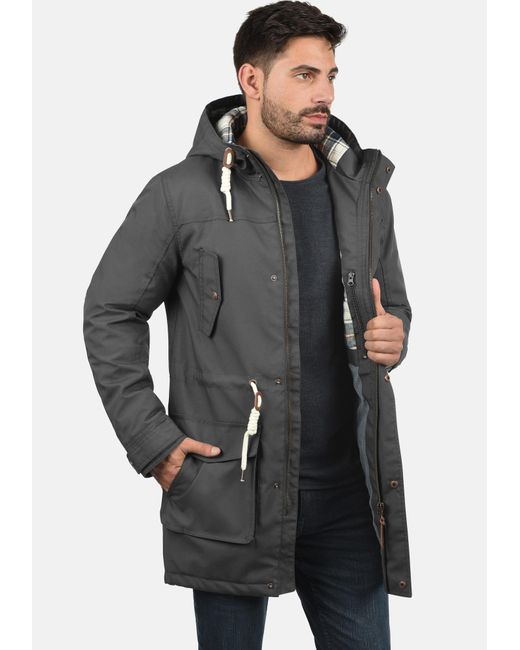 Solid Synthetik Parka in Grau für Herren - Lyst