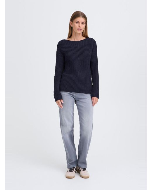Oxmo Blue Strickpullover Oxfkanna