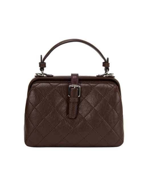 faina Brown Handtasche