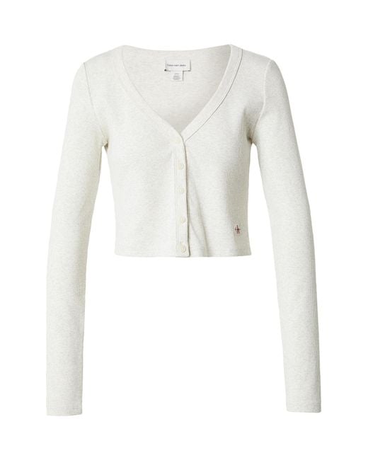Calvin Klein White Strickjacke