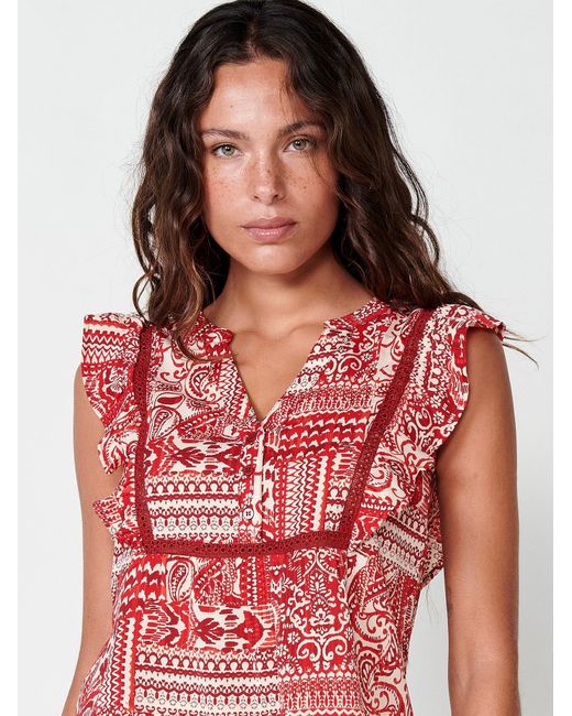Koröshi Red Bluse