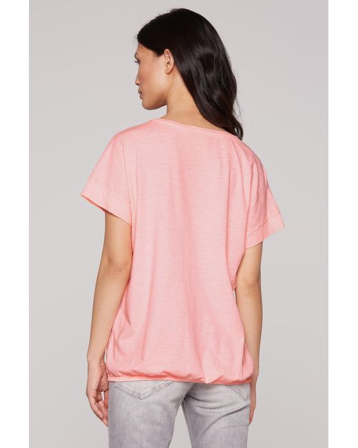 SOCCX Pink Ärmelloses Oversized-Shirt Mit Gummizugsaum