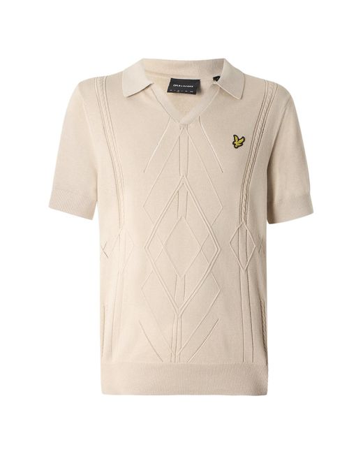 Lyle & Scott Pullover Argyle in Natural für Herren