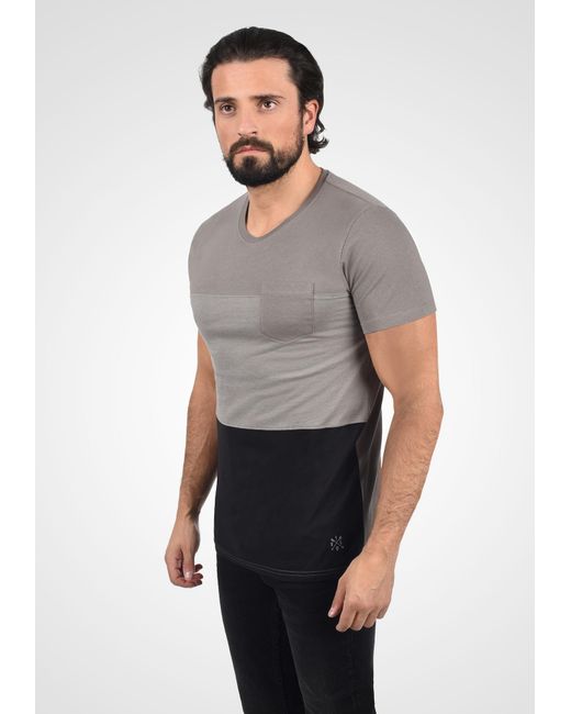 Solid T-Shirt Mingo in Gray für Herren
